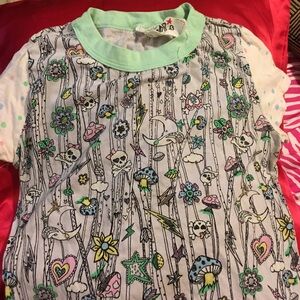 Scrapbook Multicolor Graphic Short Sleeve Tee